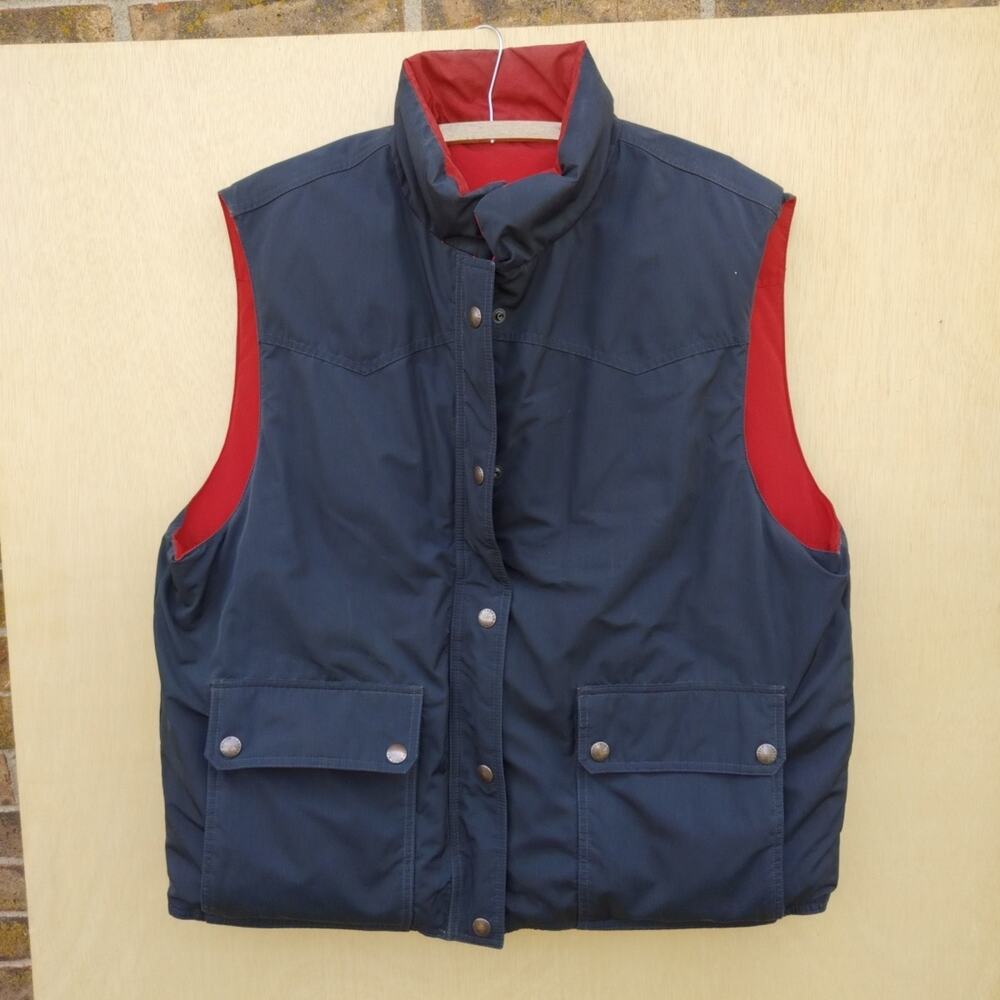 Polo Ralph Lauren Down Puffer Vest Reversible Classic Red Black Mens Size XL